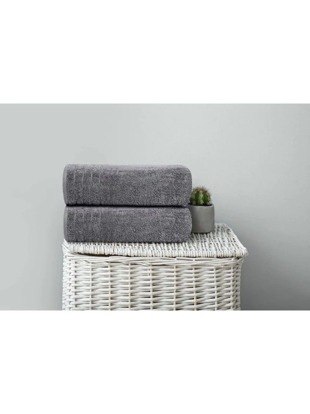 Extra Large Dark Grey Bath Towels Set - 100% Cotton, Soft, Quick-Dry, Absorbent